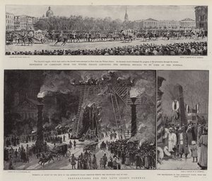 O funeral do czar em São Petersburgo